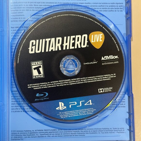 GREAT DEAL! Barely used GUITAR HERO LIVE for PS4 - Playstation game disc! - Picture 2 of 3